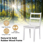 Ensemble de salle à manger moderne 5 pièces - Table rectangulaire et 4 chaises en bois d'hévéa