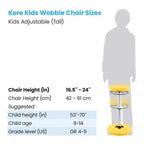 Chaise oscillante réglable pour enfants 42-61 cm - Jaune
