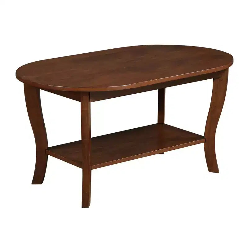 Table Basse Ovale avec Étagère American Heritage - Noire
