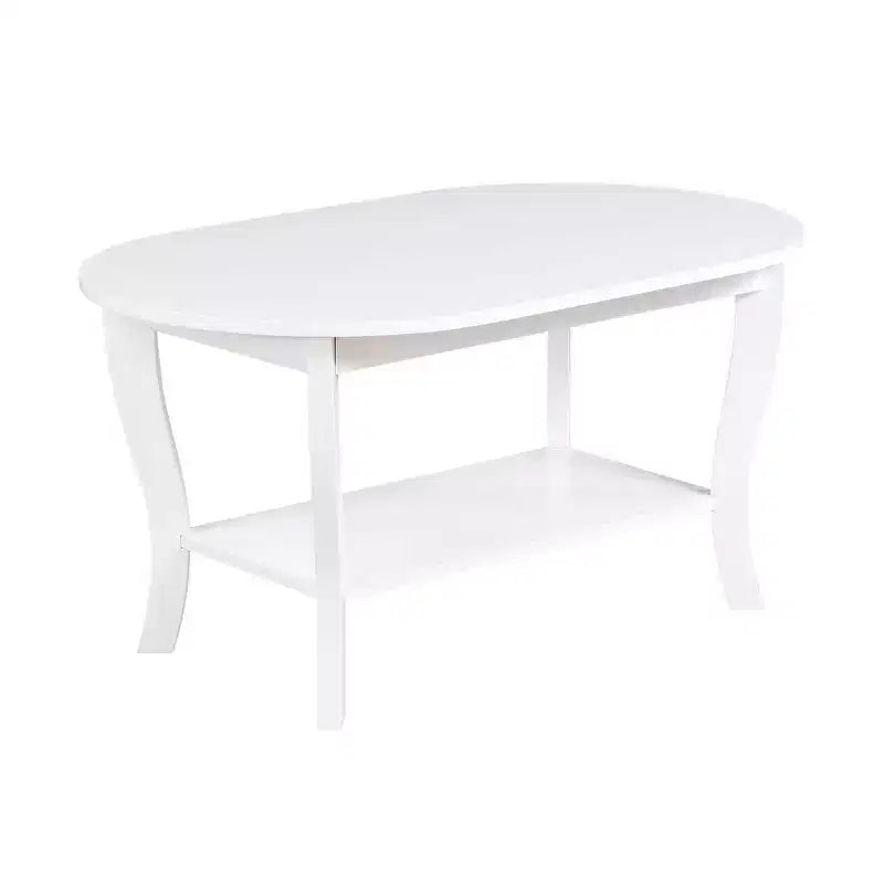Table Basse Ovale avec Étagère American Heritage - Noire