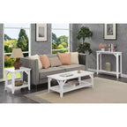 Table basse rectangulaire Winston avec étagère - Noire
