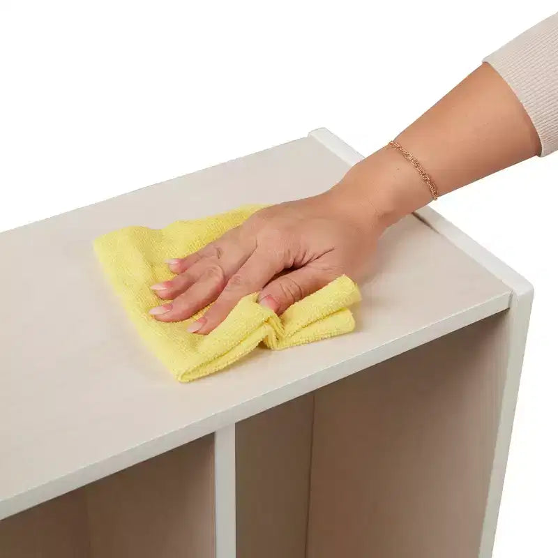 Vestiaire 4 sections pour enfants avec rangements intégrés