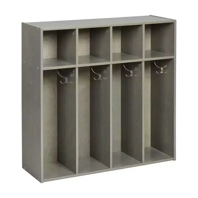 ECR4Kids Streamline 4-Section Toddler Coat Locker with Cubby Storage, Kids Furniture