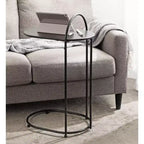 Table d'appoint en C Caplan Capsule Wood – Noir, 20x13,75x32,75 pouces