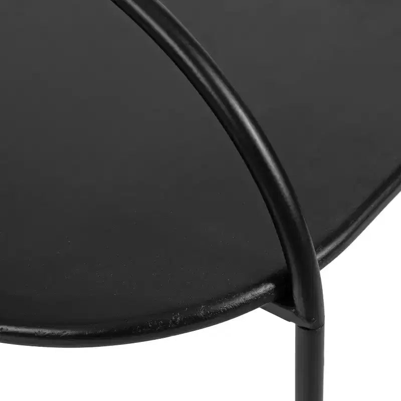 Table d'appoint en C Caplan Capsule Wood – Noir, 20x13,75x32,75 pouces
