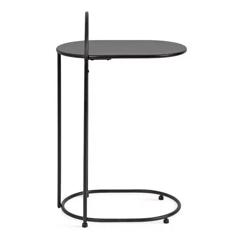 Table d'appoint en C Caplan Capsule Wood – Noir, 20x13,75x32,75 pouces
