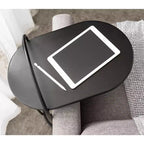 Table d'appoint en C Caplan Capsule Wood – Noir, 20x13,75x32,75 pouces