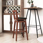 Tabouret de bar pivotant hauteur comptoir 26 pouces - Cuir PU