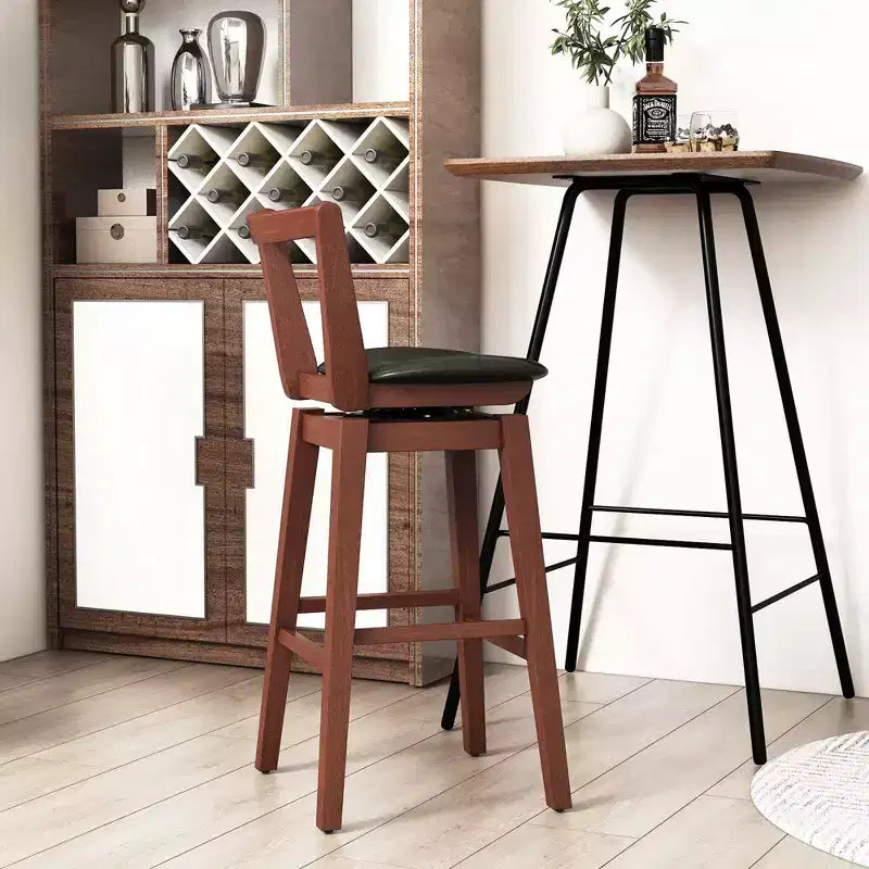 Tabouret de bar pivotant hauteur comptoir 26 pouces - Cuir PU