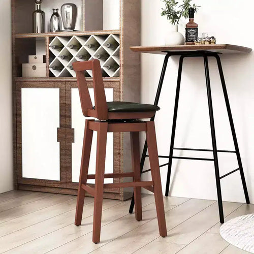 Tabouret de bar pivotant hauteur comptoir 26 pouces - Cuir PU