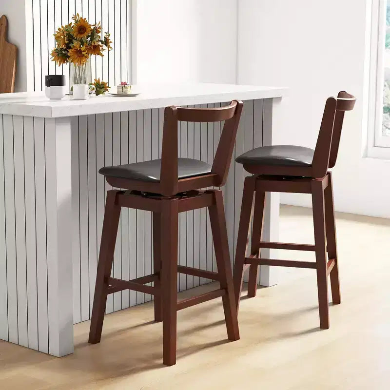 Tabouret de bar pivotant hauteur comptoir 26 pouces - Cuir PU