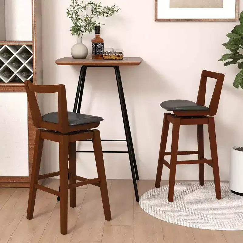 Tabouret de bar pivotant hauteur comptoir 26 pouces - Cuir PU