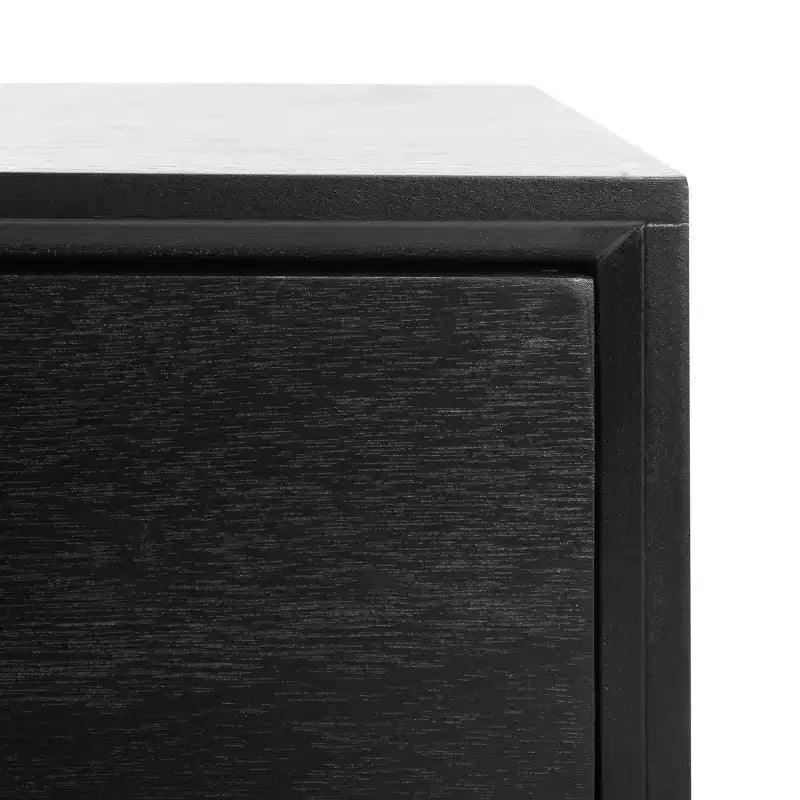 Table d'appoint à un tiroir Lyle - Blanc vintage, pieds évasés