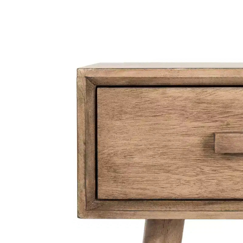Console 2 tiroirs Dean - Blanc vieilli, Pin et MDF