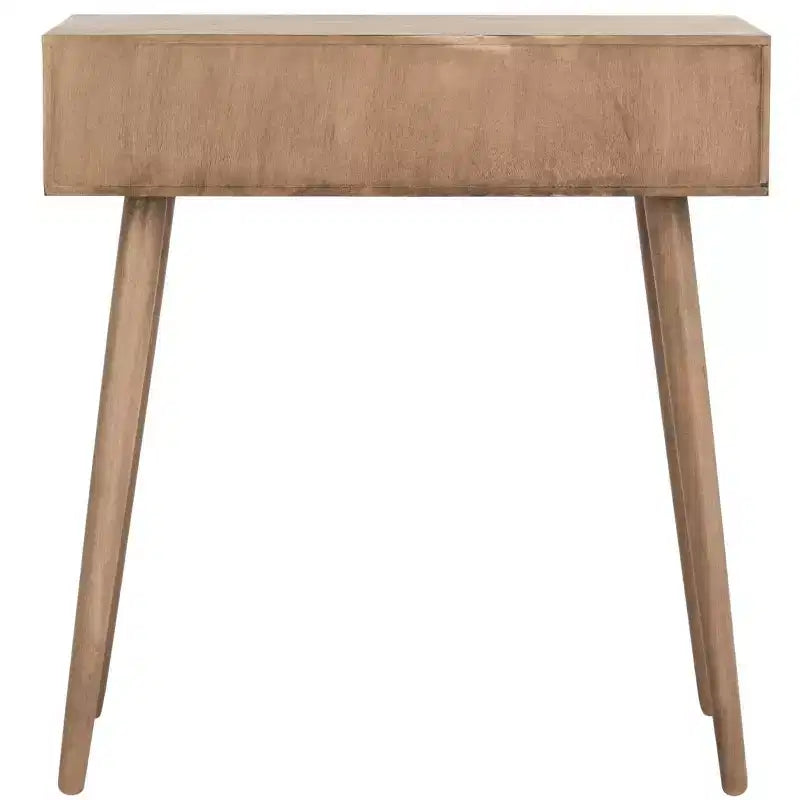 Console 2 tiroirs Dean - Blanc vieilli, Pin et MDF