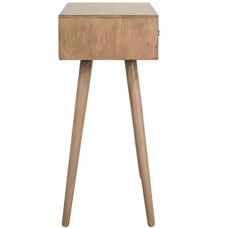 Console 2 tiroirs Dean - Blanc vieilli, Pin et MDF