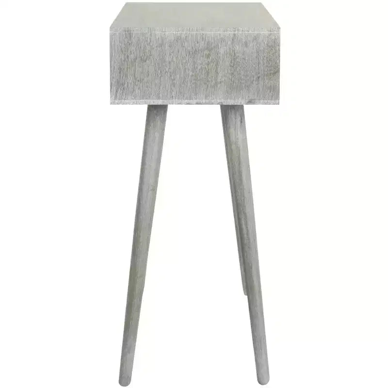 Console 2 tiroirs Dean - Blanc vieilli, Pin et MDF