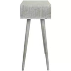 Console 2 tiroirs Dean - Blanc vieilli, Pin et MDF