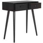 Console 2 tiroirs Dean - Blanc vieilli, Pin et MDF