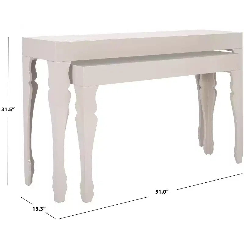 Tables gigognes Beth - Laque blanche - Lot de 2