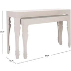 Tables gigognes Beth - Laque blanche - Lot de 2