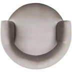 Fauteuil d'appoint sans accoudoirs Manet - Noisette, revêtement en polyester