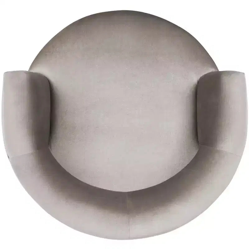 Fauteuil d'appoint sans accoudoirs Manet - Noisette, revêtement en polyester