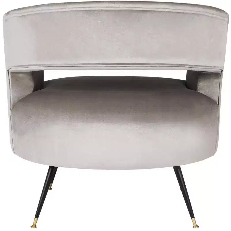 Fauteuil d'appoint sans accoudoirs Manet - Noisette, revêtement en polyester