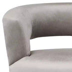 Fauteuil d'appoint sans accoudoirs Manet - Noisette, revêtement en polyester