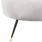 Fauteuil d'appoint sans accoudoirs Manet - Noisette, revêtement en polyester