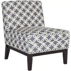 Fauteuil Club Armond sans accoudoirs - Argent et crème, mélange de lin