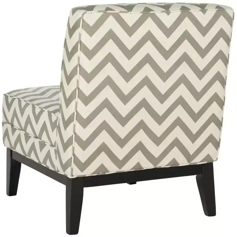 Fauteuil Club Armond sans accoudoirs - Argent et crème, mélange de lin