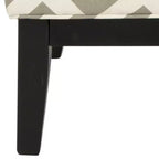 Fauteuil Club Armond sans accoudoirs - Argent et crème, mélange de lin