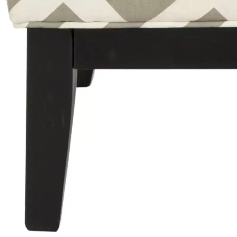 Fauteuil Club Armond sans accoudoirs - Argent et crème, mélange de lin