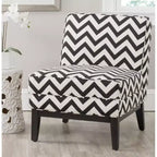Fauteuil Club Armond sans accoudoirs - Argent et crème, mélange de lin