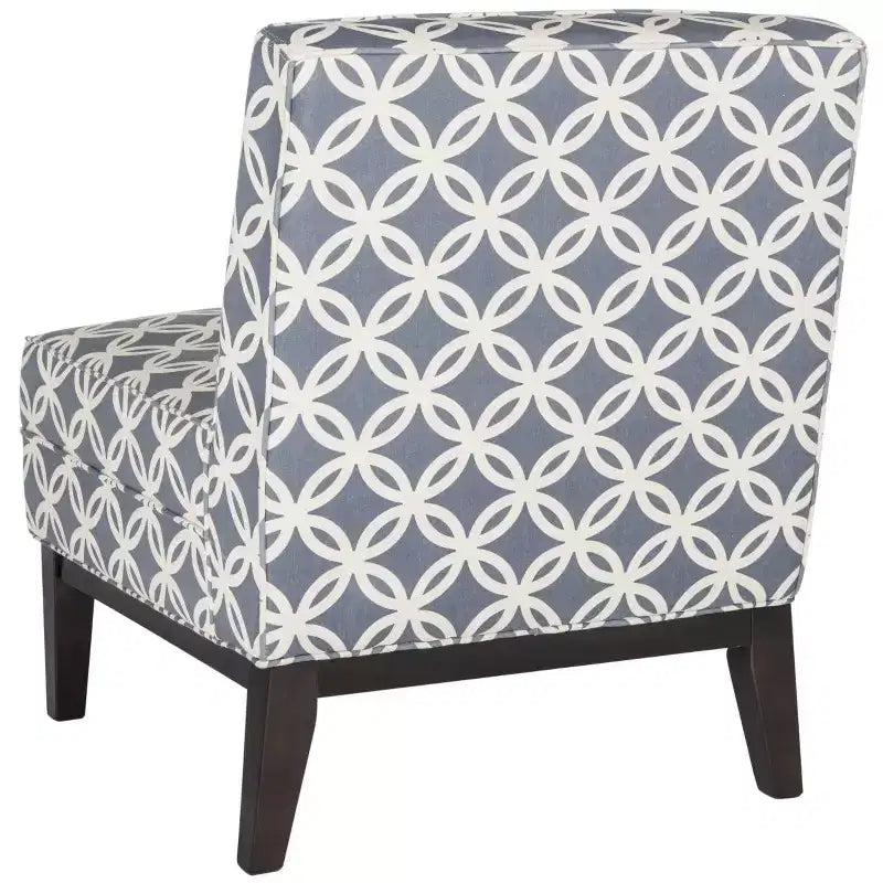 Fauteuil Club Armond sans accoudoirs - Argent et crème, mélange de lin
