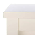 Table haute rectangulaire Aero - Blanche, 3 places, Bois d'hévéa