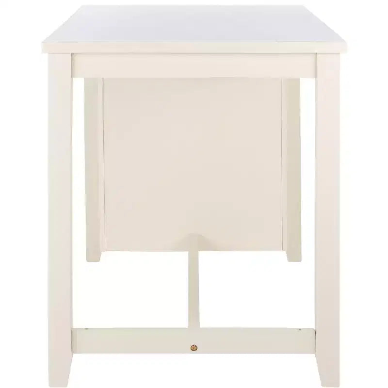 Table haute rectangulaire Aero - Blanche, 3 places, Bois d'hévéa