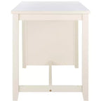 Table haute rectangulaire Aero - Blanche, 3 places, Bois d'hévéa