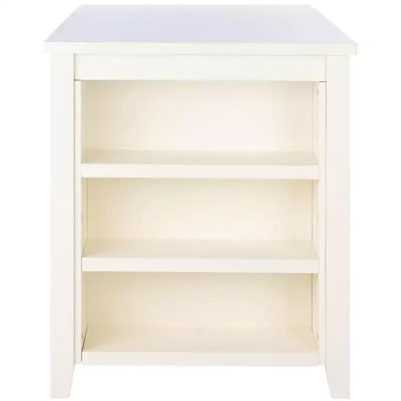 Table haute rectangulaire Aero - Blanche, 3 places, Bois d'hévéa