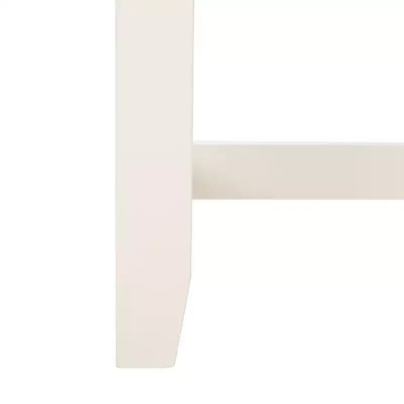 Table haute rectangulaire Aero - Blanche, 3 places, Bois d'hévéa