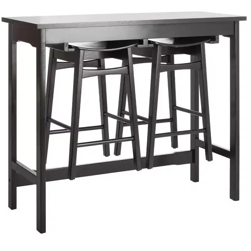 Colbie Ensemble de pub 3 pièces hauteur comptoir – Bois d'hévéa, Chêne blanc