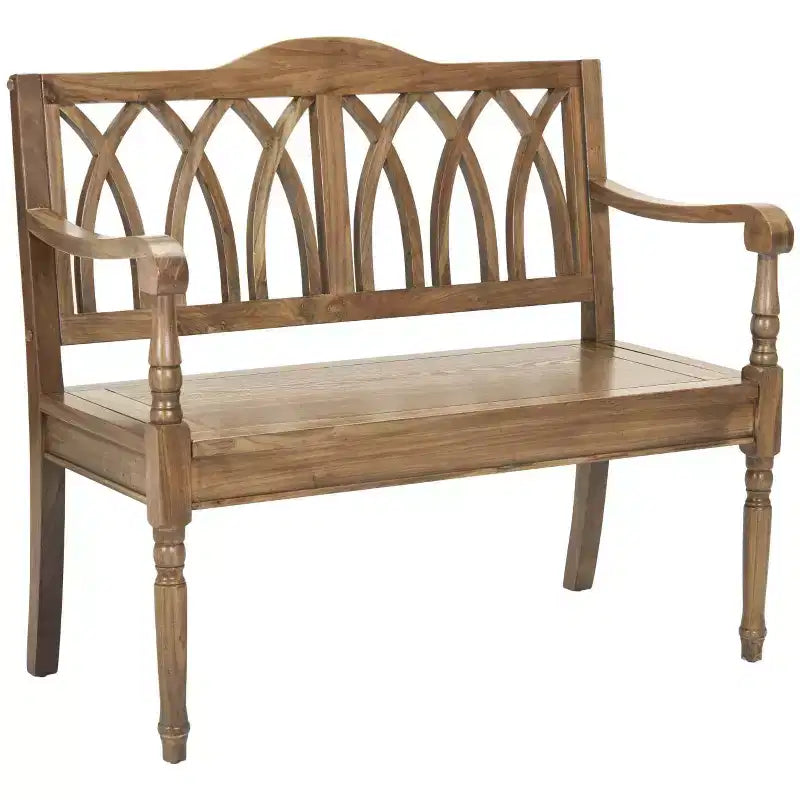 Banc d'appoint Benjamin Wood - Finition ultra-brillante, 2 places