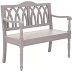 Banc d'appoint Benjamin Wood - Finition ultra-brillante, 2 places