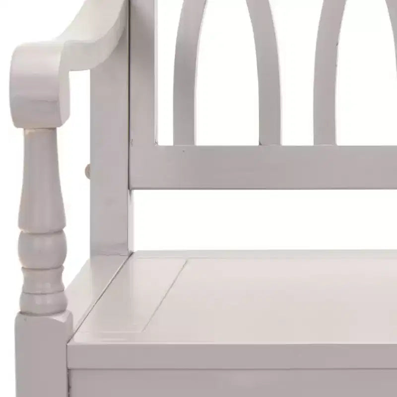 Banc d'appoint Benjamin Wood - Finition ultra-brillante, 2 places