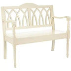 Banc d'appoint Benjamin Wood - Finition ultra-brillante, 2 places