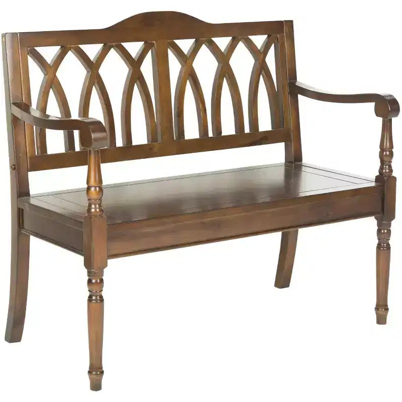 Banc d'appoint Benjamin Wood - Finition ultra-brillante, 2 places