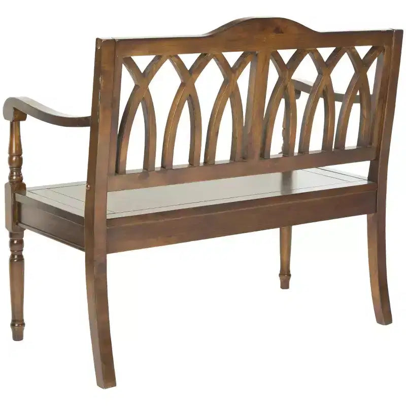 Banc d'appoint Benjamin Wood - Finition ultra-brillante, 2 places