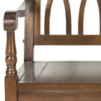 Banc d'appoint Benjamin Wood - Finition ultra-brillante, 2 places