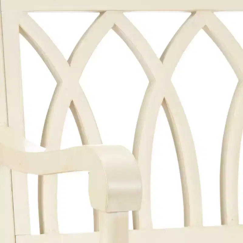 Banc d'appoint Benjamin Wood - Finition ultra-brillante, 2 places